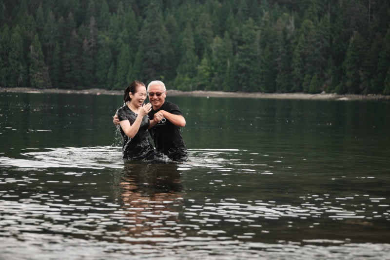 Photo of woman being baptized