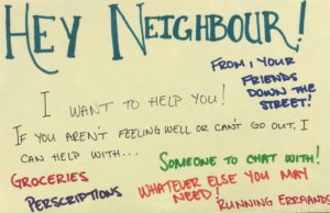 Photo of an encouragement to neighbours