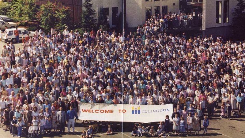 archrival parking lot congregation photo