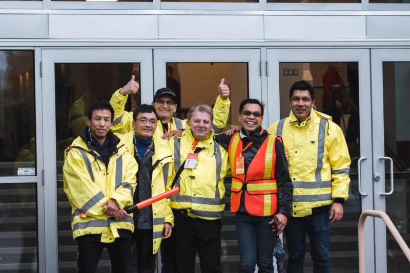 Voluntários do estacionamento